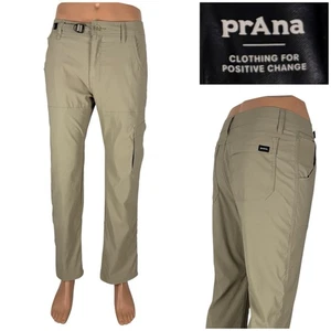 Prana Mens 30 X 30 Zion Stretch Relaxed Fit Hiking Cargo Pants Khaki 1969791 EUC - Picture 1 of 11