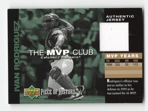 2002 Upper Deck Piece of History MVP Club Jersey #M-IR Ivan Rodriguez NM - Bild 1 von 2