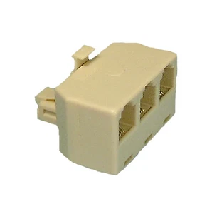 Philmore TEC37 4 Conductor RJ11, Single Male to Triple Female Modular Adapter - Picture 1 of 1