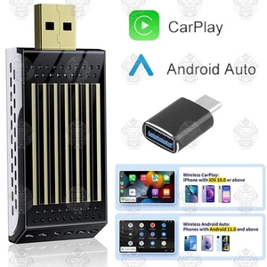 Wireless CarPlay AI box Android Auto Adapter WIFI Converter For Netflix YouTube - Foto 1 di 12