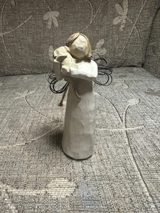 1999 Willow Tree Engel der Freundschaft mit Hund von Sue Lordi Figur Demdaco - Bild 1 von 3