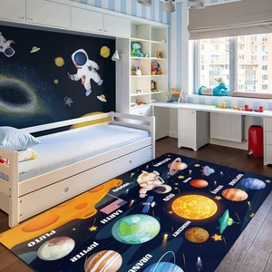 Tappeto Gioco Bambini per Sala Giochi, Tappeto Spazio Esterno Sistema Solare Tappeto Educativo Bambini... - Foto 1 di 6