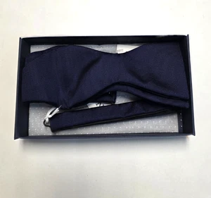 $ 95 neue ETON strukturierte Herrenfliege 100 % SEIDE marineblau Smoking hergestellt in England - Bild 1 von 3