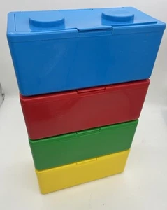Lote de 4 toallitas apilables vintage para bebé CHUBS rojo verde azul amarillo - Imagen 1 de 5