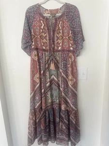 Anthropologie Kachel Travi Printed Maxi Dress S - Picture 1 of 7