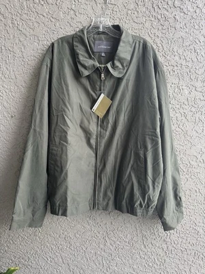 Croft & Barrow Men’s XL Jacket Windbreaker Olive Microfiber Lined Zipper NEW - Image 1 of 4