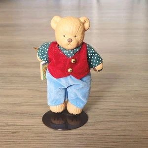 The O’Bear Family Vintage Ceramic Teddy Bear Benjamin Figurine Jointed Bear 4" - Picture 1 of 9