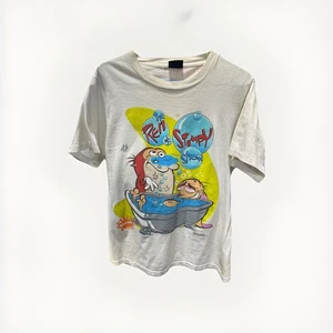 Vintage 1992 THE REN & STIMPY SHOW T-Shirt MTV Networks Single Stitch CHANGES L - Picture 1 of 8