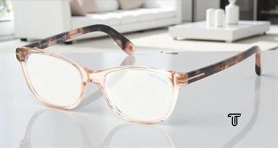 Gafas para mujer Tom Ford FT5638-B 072 rosa brillante lentes transparentes de plástico 50 mm Foto 1 de 4
