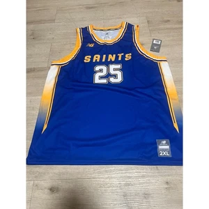 Emmanuel College Saints Boston Basketball Trikot Neu mit Etikett 2XL New Balance Blau Weiß - Bild 1 von 10