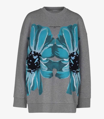 STELLAMcCARTNEY Floral Bordado Algodón Felpa Sudadera Talla 40 Nuevo sin Etiquetas Foto 1 de 4