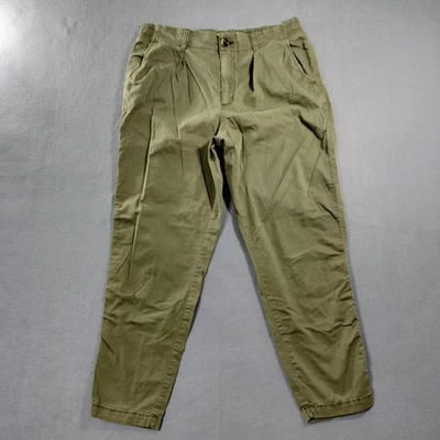 Sonoma Goods For Life Straight Stretch Olive Green Pleated Pants Womens Size 12 - Image 1 of 4