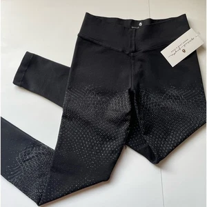 Spiritual Gangster Nylon Spandex Black with white design leggings XS/S - Picture 1 of 9