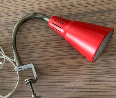IKEA Kvart Gooseneck Floor Reading Lamp Vintage, Red, Flexible - Image 1 of 3