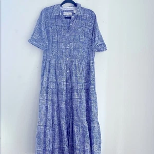 Vestido maxi camisa midi con botones de algodón Dizzy Lizzie Palm Desert L - Imagen 1 de 7