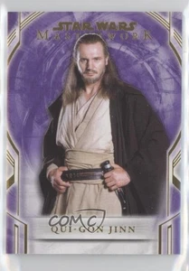 2018 Topps Star Wars Masterwork Purple 23/50 Qui-Gon Jinn #4 5l1 - Picture 1 of 3
