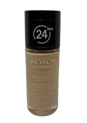 Revlon ColorStay Foundation Makeup 300 Golden Beige Combination Oily Skin - Image 1 of 4
