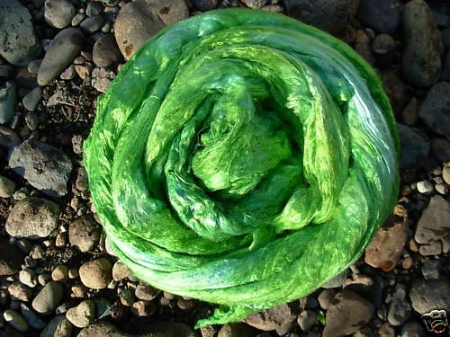 Mulberry Silk Hand Dyed 2 Ounces Spin SPRING GREEN - Image 1 of 1