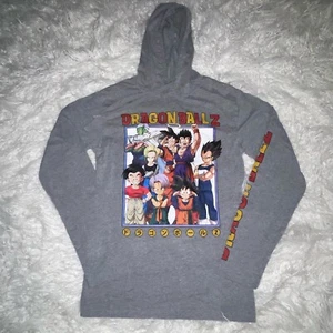 Dragon Ball Z Hoodie Size Small Gray Pullover Thin - Picture 1 of 5