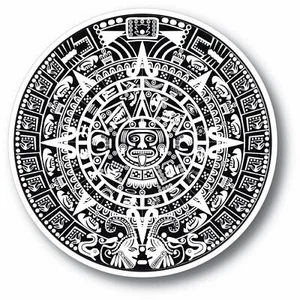Maya Mayan Calendar Mexico Aztec Car Bumper Vinyl Sticker Decal 6" X 6" - Picture 1 of 1