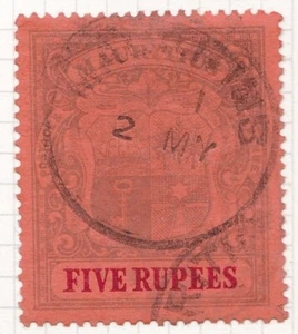 1902 MAURITIUS, SG n. 155 5 r. USATO - Bild 1 von 1