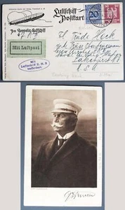 ALEMANIA a EE. UU. 1924 ZEPPELIN, RARO miembro de la tripulación/correo timonel Heck foto de vuelo PPC - Imagen 1 de 4