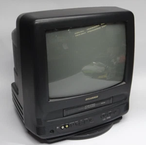 Sylvania CRT TV/VCR Combo VHS Player Retro Gaming Television 13" SRC13DC Works - Picture 1 of 10