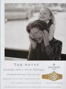 Patek Philippe Ladie's Neptune "You Never Actually Own" ¡Anuncio impreso original 1997!! - Imagen 1 de 1