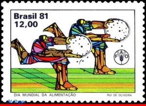1766 BRAZIL 1981 WORLD FOOD DAY, FAO, MI# 1852 RHM C-1224, MNH - Picture 1 of 2