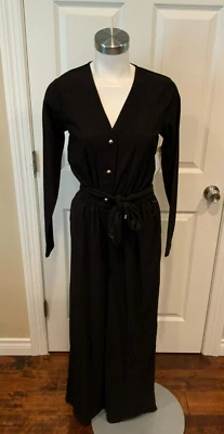 Michael Kors Black Textured Long Sleeve Jumpsuit, NWT! $140 Size Small - Image 1 of 4