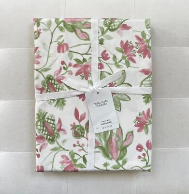 Williams Sonoma PAINTED VINE Tablecloth  70" X  108" Pink Spring  Summer NWT - Image 1 of 2