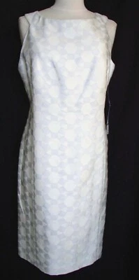 Vestido forrado sin mangas Jones New York - marfil/plateado - señoritas 14 - nuevo con etiquetas - $160 Foto 1 de 4