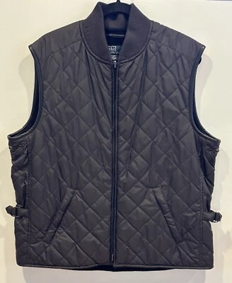 Chaleco Vintage Polo Ralph Lauren Negro Acolchado Cremallera Completa Para Hombre Talla XL *LEER Foto 1 de 4