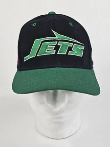 Vintage New York Jets Starter Mütze Cap Fitted Wolle Schwarz NFL Football 90s - Bild 1 von 17