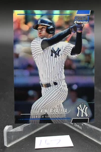 2022 Topps Stadium Club Chrome - Updates Isiah Kiner-Falefa #314 Blue Refractor - Picture 1 of 2