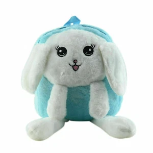 CUTE EASTER BUNNY BIG EARS KIDS BACKPACK BLUE DURABLE & FUNCTIONAL NEW - Picture 1 of 3