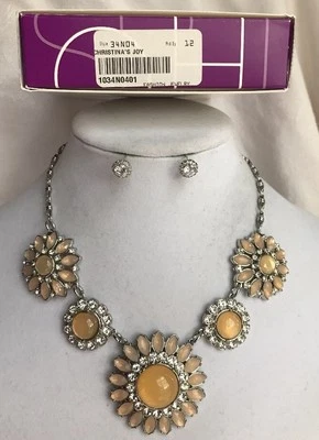 Pendientes de halo de circonita cúbica de Lia Sophia Christina's Joy pieza llamativa nuevos con etiquetas y BNS Foto 1 de 4