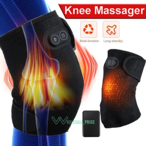 Electric Heating Vibration Knee Joint Pad Brace Massage Therapy with Power Bank - Picture 1 of 17