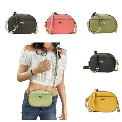 BOLSO BANDOLERA MICHAEL KORS JET SET GLAM PEQUEÑO MINI BOLSILLO FRONTAL OVALADO HOMBRO Foto 1 de 4