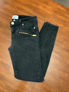 Paige Indio Zip Black Jeans Size 4/27 - Picture 1 of 5