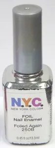 2 Bottles N.Y.C. FOIL Metallic Nail Enamel - Foiled Again 250B - Picture 1 of 1