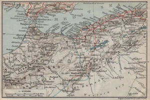 MOROCCO AND ALGERIA. Strait of Gibraltar Algiers Atlas mountains carte 1911 map - Picture 1 of 1