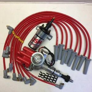 Ford Cleveland 302 351 V8 Distributor 13.00mm With Coil And Spark Plug Leads - Picture 1 of 3