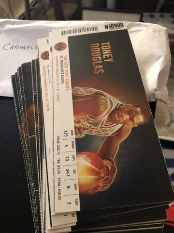 Carmelo Anthony NY Knicks Debut Unused Full Ticket Stub MSG MINT 27 Pts 2/23/11 Cover