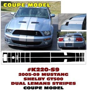 K220 2005-2009 MUSTANG - SHELBY GT500 LEMANS STRIPE KIT - HARDTOP MODEL - Bild 1 von 2