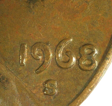 1968 S Lincoln 1 Cent - Penny- Error DDO S/S *FREE SHIPPING* Cover