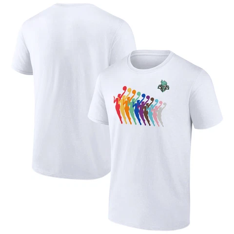Unisex Fanatics Branded White New York Liberty Pride T-Shirt Cover