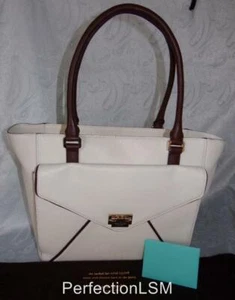 Neu mit Etikett Kate Spade Wesley Place Johanna genarbtes Leder -- Magnolie & türkischer Kaffee! - Bild 1 von 12