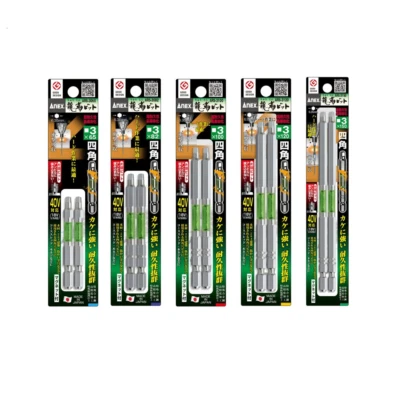 ANEX Ryujin Bit with Magnet Single Head 3 Square Type 2 pcs set bit 6.35mm - Image 1 of 3