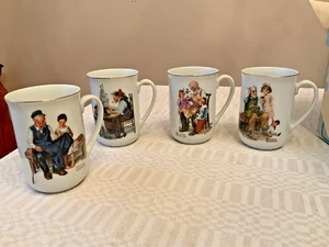 1983 4er Set Norman Rockwell Classic Kaffeetassen Tassen Neu OVP - Bild 1 von 16